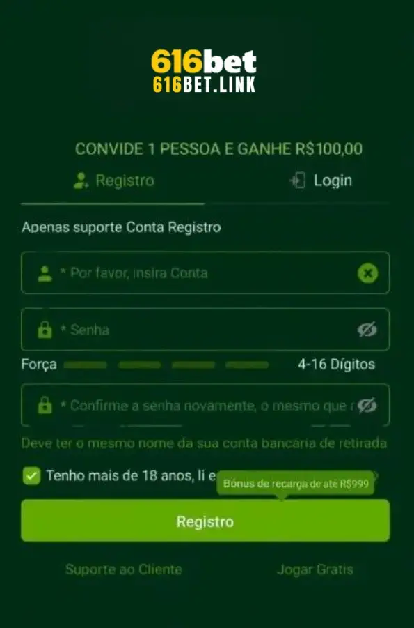registro e login